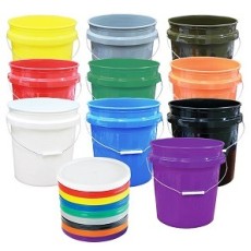 12L Coloured Bucket with Lid