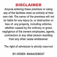 Disclaimer - General