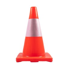 Orange Road Cone with Reflective Tape