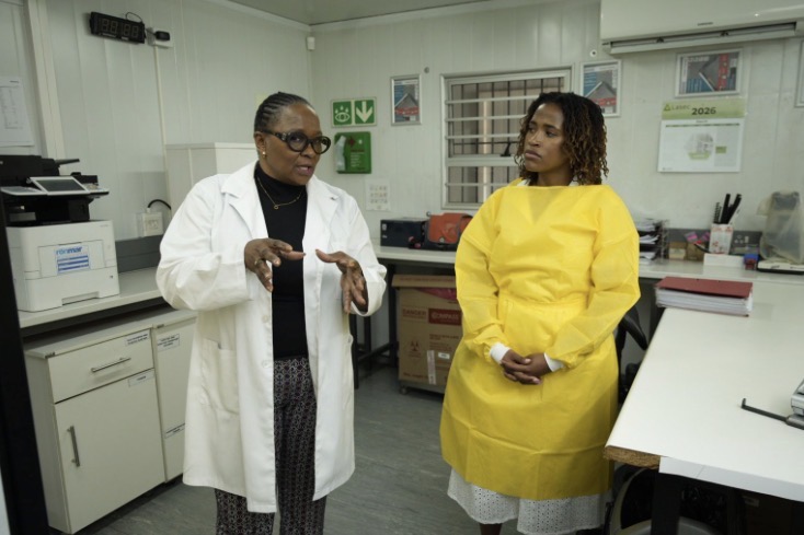 Pearl Khwezi visiting Aurum’s clinical research site
